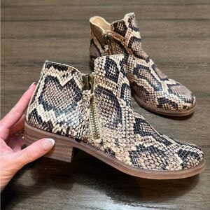 Gianni Bini Snakeskin Ankle Boot